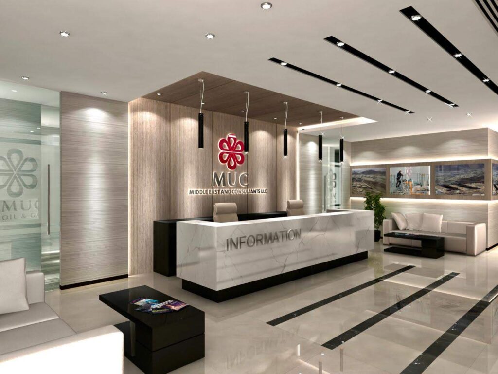 Office Interior Design Fit-Out by Bon Marche Interior Design (شركة بون مارشيه للتصميم الداخلي والديكور) - Completed in 2018 within 2 Months - Located in Corniche, Abu Dhabi, United Arab Emirates