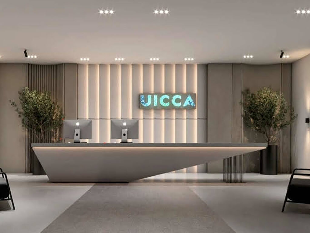 UICCA Interior Design Fit-Out by Bon Marche Interior Design (شركة بون مارشيه للتصميم الداخلي والديكور) - Completed in 2023 within fifteen days - Located in Abu Dhabi - United Arab Emirates. تصميم الديكور الداخلي لـ UICCA بواسطة شركة بون مارشيه للتصميم الداخلي والديكور - اكتمل في عام 2023 خلال خمسة عشر يوماً - يقع في أبوظبي - الإمارات العربية المتحدة.